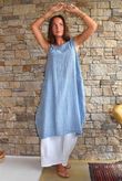 Marina Chalk Stripe Tunic Denim